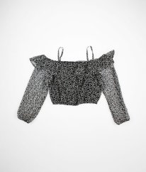 Černobílá leopardí halenka/top NEW LOOK