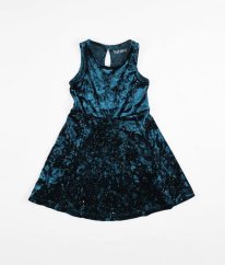 Černomodré semišové třpytivé šaty NUTMEG