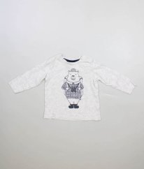 Šedé tričko s medvedíkom H&M