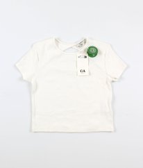 Krémový žebrovaný top z biobavlny C&A