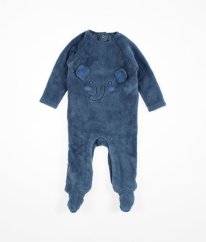 Modrý plyšový overal DUNNES