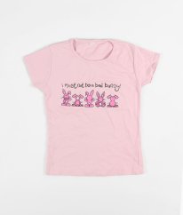 Růžové tričko s králíčky