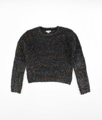 Černý svetr s barevným třpytem PRIMARK