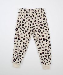 Krémové fleecové pyžamové kalhoty s leopardím vzorem DUNNES