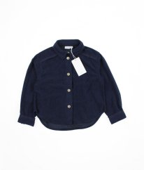 Tmavě modrá teplá manšestrová košile/lehká bunda s krajkou NAME IT