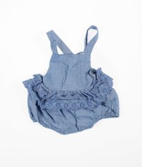 Modré kalhotkové kraťasy s krajkou a laclem MATALAN