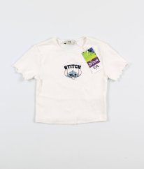 Smetanové žebrované tričko DISNEY