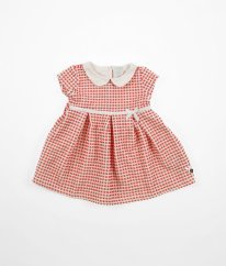 Červenobílé šaty s jemným třpytem JASPER CONRAN