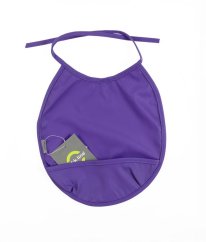 Fialový pogumovaný bryndáček MIKK-LINE