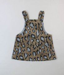 Hnědomodrá leopardí šatová sukně s vlnou NEXT