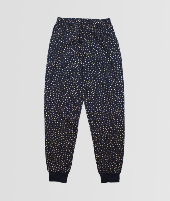 Tmavomodré pyžamové kalhoty  se zlatým vzorem C&A