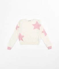 Bílý svetr s růžovými hvězdami PRIMARK