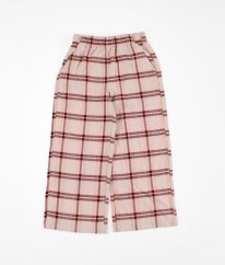 Růžové kárované kalhoty se zlatou nití H&M