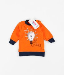 Oranžové triko s obrázkem NEW BABY