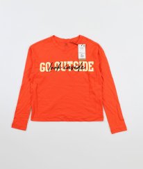 Oranžové triko s nápisem OVS