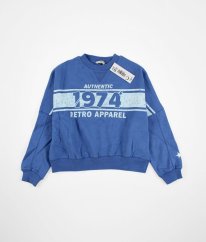 Modrá hebká silnejšia oversize retro mikina GEORGE