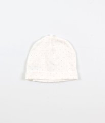 Bílá čepička s puntíky H&M