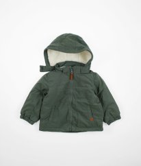 Zelená zimná bunda s baránkom H&M