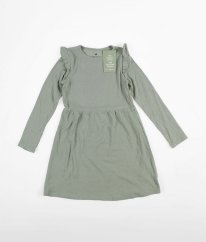 Mentolové žebrované šaty z biobavlny H&M