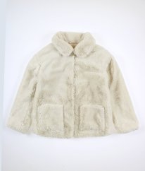 Krémový plyšový kabát DUNNES