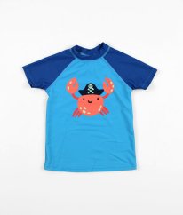 Modré plavkové tričko s krabíkem