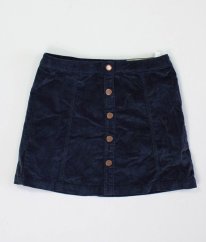 Tmavomodrá semišová sukně ZARA