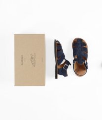 Tmavě modré KOŽENÉ sandály (EU 31, stélka 19,2 cm) Brook LIEWOOD
