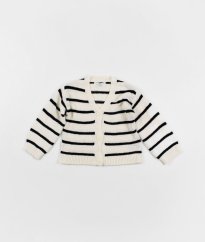 Smotanový pruhovaný sveter H&M