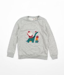 Šedá silnější vánoční mikina LILY & DAN