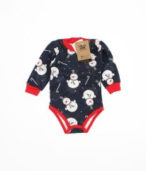 Tmavě modré body se sněhuláky MROFI