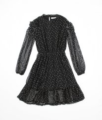 Černé šaty s květy a spodničkou RESERVED