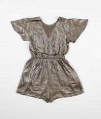 Hnědozlatý kraťasový overal NEXT