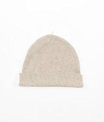 Světle béžová žebrovaná čepička (46-47) C&A