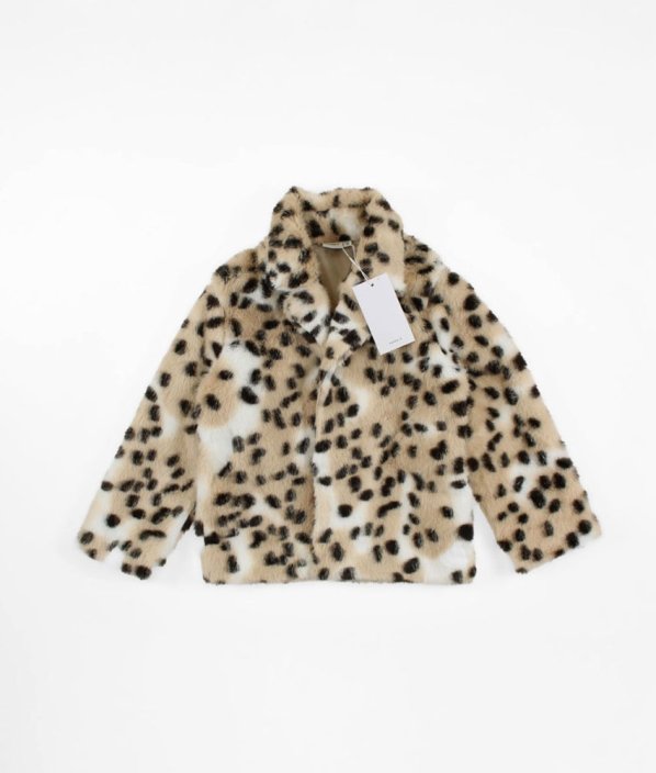 Béžový leopardí kožíškový přehoz NAME IT