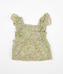 Pistáciová blúzka s kvetmi H&M