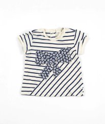 Smetanové proužkované tričko H&M