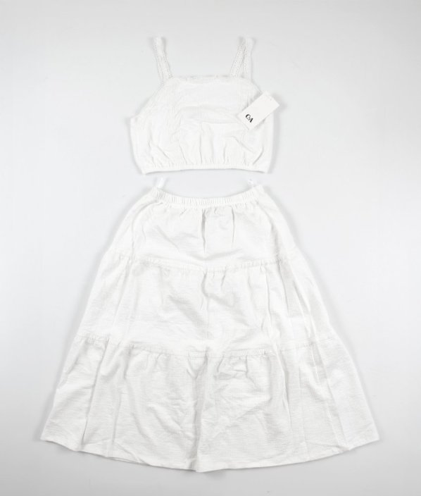 Bílá dlouhá sukně a top C&A