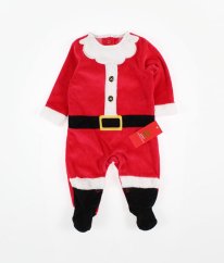 Červený semišový vianočný overal PRIMARK