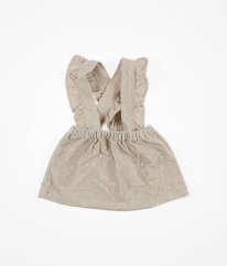 Béžová manšestrová sukně s kšandy H&M