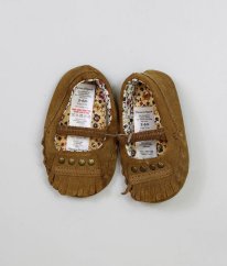 Hnedé kožené semišové capáčky MAMAS & PAPás