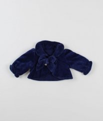 Modrý semišový kabátek