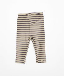 Béžovošvestkové rebrované legíny/tepláčiky z biobavlny PETIT PIAO