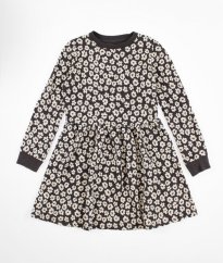 Šedé silnější mikinové šaty s květy F&F