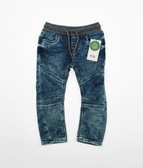 Modré pružné rifle z biobavlny C&A