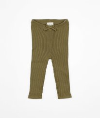 Khaki svetrové kalhoty C&A