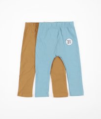 Sada 2 ks farebných (modré a okrové) legín/teplákov GEORGE