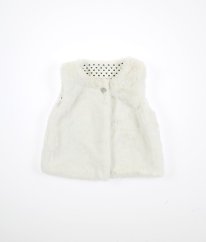 Bílá plyšová vesta DUNNES