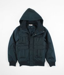 Tmavě modrá pevná zimní bunda H&M