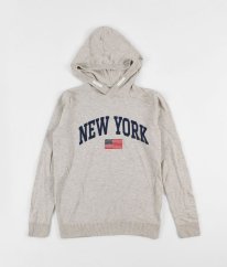 Šedý lehký svetr s kapucí H&M