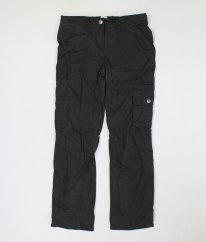 Černé podšité plátěné kalhoty C&A